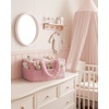 image:imageBlissful Diary Flannel Diaper Caddy Organizer with Gift Packaging Portable Nursery Storage Basket Gift for Baby Shower Newborn Boys amp Girls Essentials Registry Search Must Haves Blush Pink