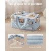 image:imageBlissful Diary Flannel Diaper Caddy Organizer with Gift Packaging Portable Nursery Storage Basket Gift for Baby Shower Newborn Boys amp Girls Essentials Registry Search Must Haves Light Blue