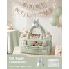 image:imageBlissful Diary Flannel Diaper Caddy Organizer with Gift Packaging Portable Nursery Storage Basket Gift for Baby Shower Newborn Boys amp Girls Essentials Registry Search Must Haves Light Green