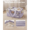 image:imageBlissful Diary Flannel Diaper Caddy Organizer with Gift Packaging Portable Nursery Storage Basket Gift for Baby Shower Newborn Boys amp Girls Essentials Registry Search Must Haves Light Purple