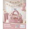 image:imageBlissful Diary Flannel Diaper Caddy Organizer with Gift Packaging Portable Nursery Storage Basket Gift for Baby Shower Newborn Boys amp Girls Essentials Registry Search Must Haves Blush Pink