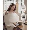 image:imageBlissful Diary Muslin Nursing Cover for Breastfeeding Breathable Breastfeeding Cover up with Arch Neckline for Women Nursing Apron Dotted CreamDotted Cream