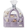 image:imageBlissful Diary Flannel Diaper Caddy Organizer with Gift Packaging Portable Nursery Storage Basket Gift for Baby Shower Newborn Boys amp Girls Essentials Registry Search Must Haves Light Purple