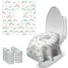 image:imageBlissful Diary 20 Pcs Toilet Seat Covers Disposable for Toddlers amp Adults Extra Large Waterproof Portable Package for Travel Kids Potty TrainingPurple FlowersRainbow