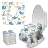 image:imageBlissful Diary 20 Pcs Toilet Seat Covers Disposable for Toddlers amp Adults Extra Large Waterproof Portable Package for Travel Kids Potty TrainingPurple FlowersAnimal