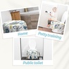 image:imageBlissful Diary 20 Pcs Toilet Seat Covers Disposable for Toddlers amp Adults Extra Large Waterproof Portable Package for Travel Kids Potty TrainingPurple FlowersAnimal