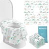 image:imageBlissful Diary 20 Pcs Toilet Seat Covers Disposable for Toddlers amp Adults Extra Large Waterproof Portable Package for Travel Kids Potty TrainingPurple FlowersRainbow