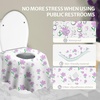 image:imageBlissful Diary 20 Pcs Toilet Seat Covers Disposable for Toddlers amp Adults Extra Large Waterproof Portable Package for Travel Kids Potty TrainingPurple FlowersPurple Flower