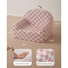 image:imageBlissful Diary Kids Chair Soft Kids Armchair Comfortable Kids Couch Sofa for Reading Playing Kids Furniture for Boys and Girls GiftCream WhiteBlush Checkered