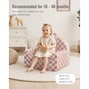 image:imageBlissful Diary Kids Chair Soft Kids Armchair Comfortable Kids Couch Sofa for Reading Playing Kids Furniture for Boys and Girls GiftCream WhiteBlush Checkered