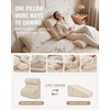 image:imageBlissful Diary Large Reading Pillow with Adjustable Neck amp Lumbar Support 2 in 1 Wedge Pillow Wider Backrest for Bed Sitting UpWatching TVGamingRestingNursingRecovery Beige