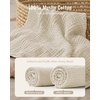 image:imageBlissful Diary Muslin Baby Hooded Towel 2 Pack Bear amp Lamb Bundle with Muslin Nursing Cover for Breastfeeding Roman Green
