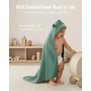 image:imageBlissful Diary Muslin Crib Sheets Fitted for 52x28 Crib Mattress Monstera amp Dark Green Bundle with Muslin Baby Hooded Towel Soft amp Absorbent Bear amp Lamb