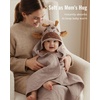 image:imageBlissful Diary Muslin Nursing Cover Cover up with Arch Neckline Roman Green Bundle with Muslin Baby Hooded Towel Soft amp Absorbent Bear amp Giraffe