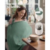 image:imageBlissful Diary Muslin Nursing Cover Cover up with Arch Neckline Roman Green bundle with Floral Diaper Caddy Organizer Diaper Bag