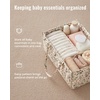 image:imageBlissful Diary Muslin Nursing Cover Cover up with Arch Neckline Roman Green bundle with Floral Diaper Caddy Organizer Diaper Bag