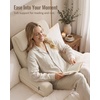 image:imageBlissful Diary Reading Pillow with Adjustable Neck amp Lumbar Support 19  Back Pillow for Bed Sitting UpWatching TVGamingRestingNursingRecovery with Arms amp Big Pockets amp Washable Cover Beige