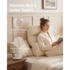 image:imageBlissful Diary Reading Pillow with Adjustable Neck amp Lumbar Support 2 in 1 Wedge Pillow Wider Backrest for Bed Sitting UpWatching TVGamingRestingNursingRecovery Pocket amp Washable Cover Beige
