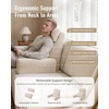 image:imageBlissful Diary Reading Pillow with Adjustable Neck amp Lumbar Support 21  Back Pillow for Bed Sitting UpWatching TVGamingRestingNursingRecovery with Arms amp Big Pockets amp Washable Cover Beige