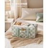 image:imageBlissful Diary Toile Diaper Caddy Organizer Baby Diaper Basket Blue Toile  French Vintage Toile Nursery Storage Basket Gift for Baby Shower Newborn Boy amp Girl Essentials Registry Search Must HavesCheckered Sage Green