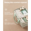 image:imageBlissful Diary Toile Diaper Caddy Organizer Baby Diaper Basket Blue Toile  French Vintage Toile Nursery Storage Basket Gift for Baby Shower Newborn Boy amp Girl Essentials Registry Search Must HavesCheckered Sage Green