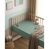 image:imageMuslin Baby Hooded Towel Soft amp Absorbent Bath Towel for Infant Bundle with Muslin Crib Sheets Fitted for 52x28 Crib Mattress Sage Checkboard amp Sage Green