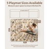 image:imageMuslin Crib Sheets fitted for 52x28 crib mattress Monstera amp Dark Green bundle with Baby Play Mats for Floor 50x50 Playpen Mat Earth Tones Design