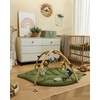 image:imageMuslin Nursing Cover Cover up with Arch Neckline Roman Green Bundle with Baby Play Gym amp Activity Mat Oversize Leaf Shaped Baby Play Mat w 6 Detachable Toys