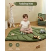 image:imageMuslin Nursing Cover Cover up with Arch Neckline Roman Green Bundle with Baby Play Gym amp Activity Mat Oversize Leaf Shaped Baby Play Mat w 6 Detachable Toys