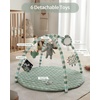 image:imageMuslin Nursing Cover Cover up with Arch Neckline Roman Green bundle with Baby Play Gym Mat Play Mat Activity Mat with 6 Detachable Toys for StageBased Sensory amp Motor Skill Development Sage Green