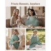 image:imageMuslin Nursing Cover Cover up with Arch Neckline Roman Green bundle with Baby Play Gym Mat Play Mat Activity Mat with 6 Detachable Toys for StageBased Sensory amp Motor Skill Development Sage Green