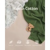 image:imageMuslin Nursing Cover Dark Green and Muslin Mini Crib Sheets Bundle