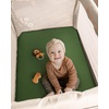 image:imageMuslin Nursing Cover Dark Green and Muslin Mini Crib Sheets Bundle