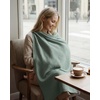 image:imageMuslin Nursing Cover for Breastfeeding Roman Green Bundle with Muslin MultiUse Cloth  4in1 Privacy Nursing Cover Swaddle Blanket Car Seat Cover Burp Cloth