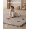 image:imageVegan Leather Baby Play Mat 50x50 Stylish Mordern Decor Bundle with 13 Thick Baby Play Mat 50x50 Ultra Soft Crawling Rug for Floor Light Grey