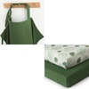 image:imageMuslin Nursing Cover Dark Green and Muslin Mini Crib Sheets Bundle