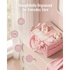 image:imageBlissful Diary Baby Diaper Caddy Organizer HeartQuilted Light Pink  Large amp Portable Nursery Storage Basket Gift for Baby Shower Newborn Girl Essential Registry Search Must Haves
