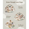 image:imageBlissful Diary Baby Play Gym Baby Activity Mat Playmat Tummy Time Mat  Safari Animals Sensory Play Mat 7 Interactive Toys StageBased Development Washable Playmat Baby Essentials Shower GiftJungle Animal