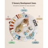 image:imageBlissful Diary Baby Play Gym Baby Activity Mat Playmat Tummy Time Mat  Safari Animals Sensory Play Mat 7 Interactive Toys StageBased Development Washable Playmat Baby Essentials Shower GiftBoho Rainbow