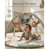 image:imageBlissful Diary Baby Play Gym Baby Activity Mat Playmat Tummy Time Mat  Safari Animals Sensory Play Mat 7 Interactive Toys StageBased Development Washable Playmat Baby Essentials Shower GiftJungle Animal
