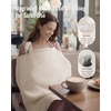 image:imageBlissful Diary Muslin Nursing Cover for Breastfeeding Breathable Breastfeeding Cover up with Arch Neckline for Women Nursing Apron Brown GinghamBeige Gingham
