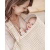image:imageBlissful Diary Muslin Nursing Cover for Breastfeeding Breathable Breastfeeding Cover up with Arch Neckline for Women Nursing Apron Brown GinghamBeige Gingham