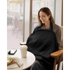 image:imageBlissful Diary Muslin Nursing Cover for Breastfeeding Breathable Breastfeeding Cover up with Arch Neckline for Women Nursing Apron Brown GinghamBlack