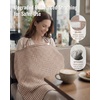 image:imageBlissful Diary Muslin Nursing Cover for Breastfeeding Breathable Breastfeeding Cover up with Arch Neckline for Women Nursing Apron Brown GinghamBrown Gingham