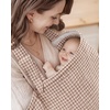 image:imageBlissful Diary Muslin Nursing Cover for Breastfeeding Breathable Breastfeeding Cover up with Arch Neckline for Women Nursing Apron Brown GinghamBrown Gingham