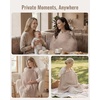 image:imageBlissful Diary Muslin Nursing Cover for Breastfeeding Breathable Breastfeeding Cover up with Arch Neckline for Women Nursing Apron Brown GinghamBrown Gingham