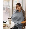 image:imageBlissful Diary Muslin Nursing Cover for Breastfeeding Breathable Breastfeeding Cover up with Arch Neckline for Women Nursing Apron Brown GinghamLight Grey