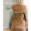 image:imageBlissful Diary Muslin Nursing Cover for Breastfeeding Breathable Breastfeeding Cover up with Arch Neckline for Women Nursing Apron Brown GinghamSage Green