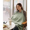image:imageBlissful Diary Muslin Nursing Cover for Breastfeeding Breathable Breastfeeding Cover up with Arch Neckline for Women Nursing Apron Brown GinghamSage Green