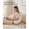 image:imageBlissful Diary Reading Pillow Bundle Flannel Ivory White amp Corduroy Sage Green
